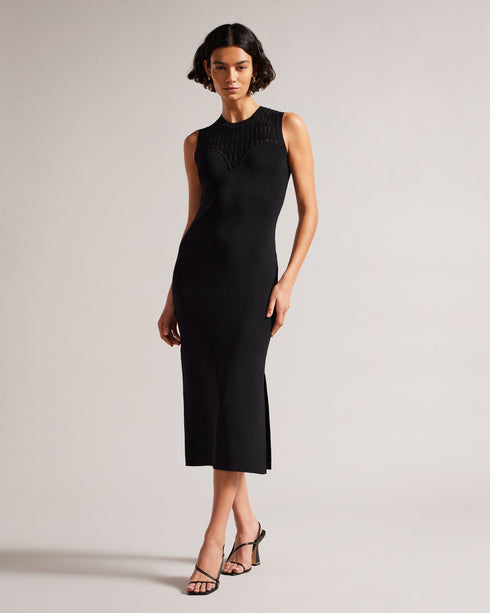 POLYAN-Dresses-Stitch Detailed Bodycon Dress- Ted Baker Romania